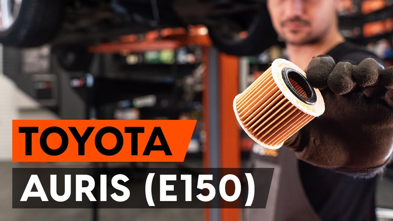 How to change oil filter and engine oil on TOYOTA AURIS 1 (E150) [TUTORIAL AUTODOC]