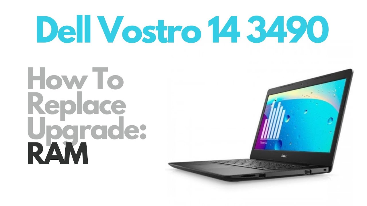 How To Replace Upgrade RAM Memory - Dell Vostro 14 3490 Laptop Computer