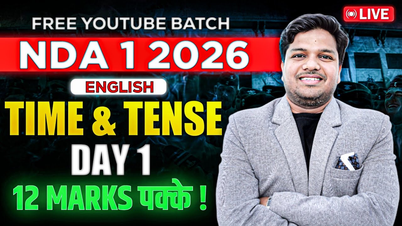 Time & Tense Rules for NDA | English Day 1 Live Class | NDA Online Classes 2026 - Learn With Sumit