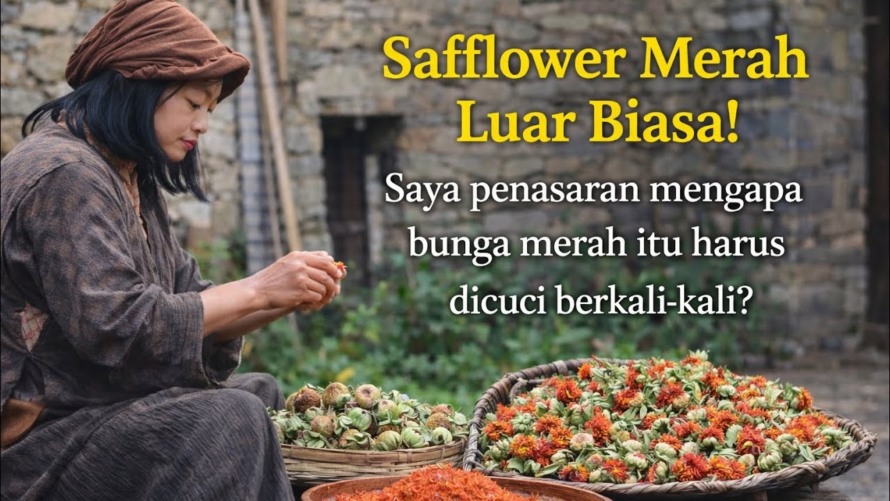 Safflower Merah: Mengapa Bunga Ini Harus Dicuci Berkali-kali?