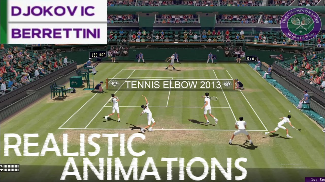 Djokovic vs Berrettini Wimbledon final | Tennis Elbow 2013 Gameplay
