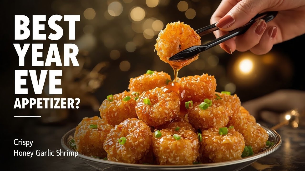 What’s the BEST New Year’s Eve Appetizer in 2025? DELICIOUS Crispy Honey Garlic Shrimp