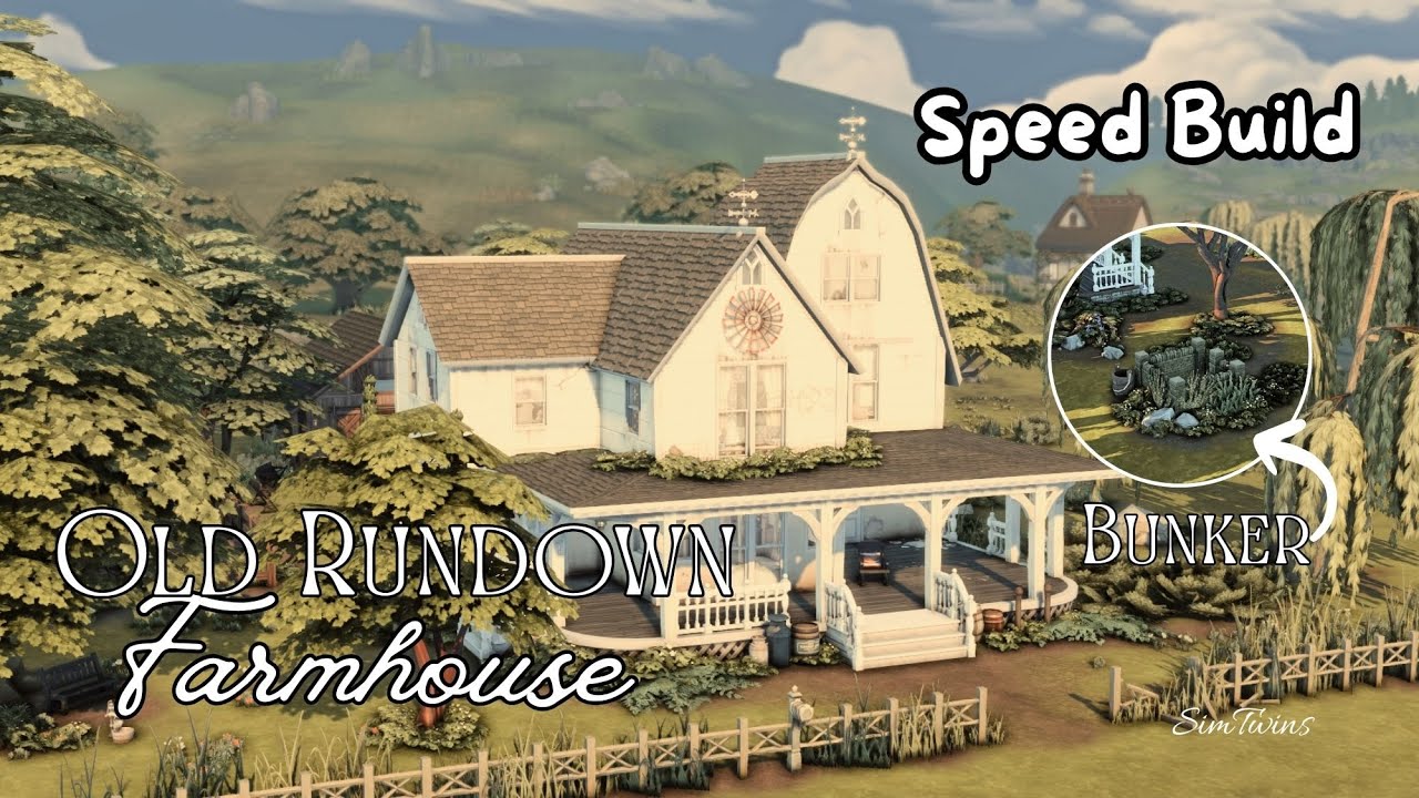 Old Rundown Farmhouse | The Sims 4 Speed Build | No CC |