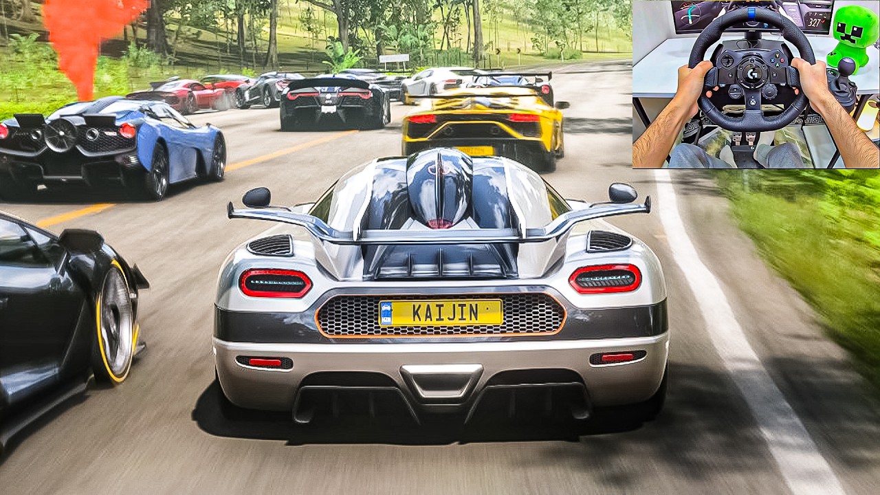 Koenigsegg One VS Hypercars - Forza Horizon 5 | Logitech G923 Steering Wheel