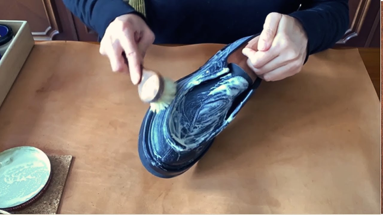 Shoe shine ASMR: Deep care for my Santoni shoes #relaxingsounds #satisfying #asmr #anxiety #sleep