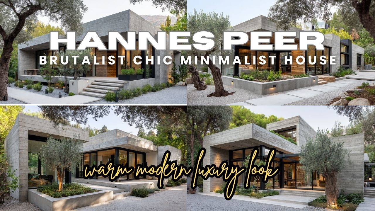 Hannes Peer spring brutalist chic minimalist house design warm modern luxury look