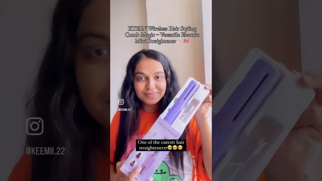 Transform your hair styling with the Ktein Wireless Mobile Heat Comb - Electric Mini Straightener