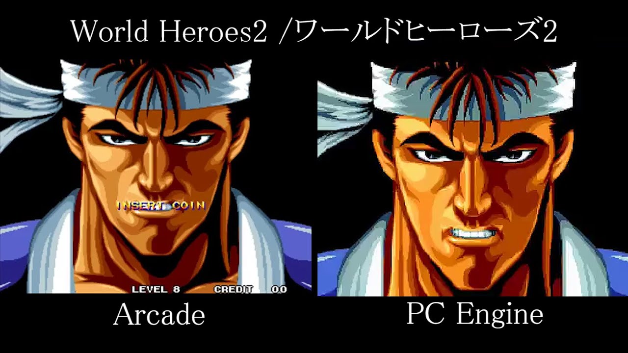 PCエンジン　ワールドヒーローズ2移植比較　TurboGrafx16