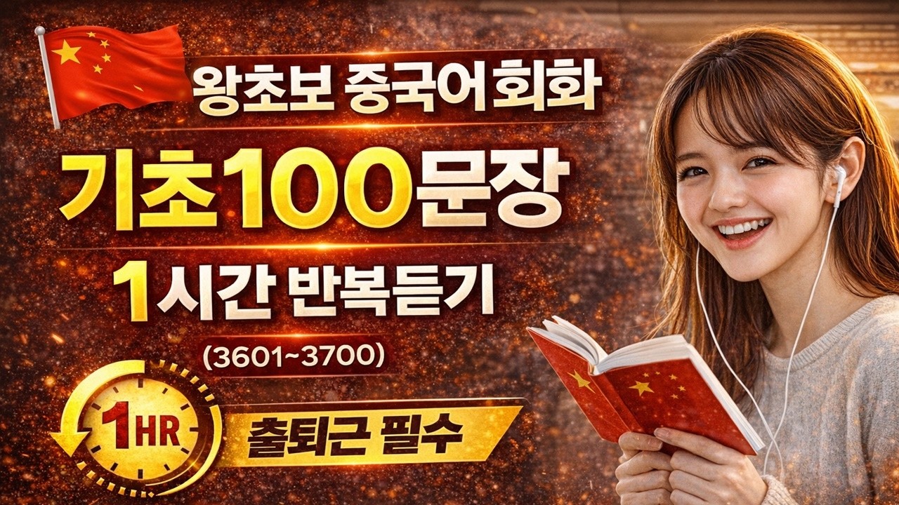 ✈️ 여행 중국어회화｜바로 써먹는 실전 표현 100문장(3601~3700)｜1시간 듣기 훈련｜중국어 초보 필수 | JJD 중국어