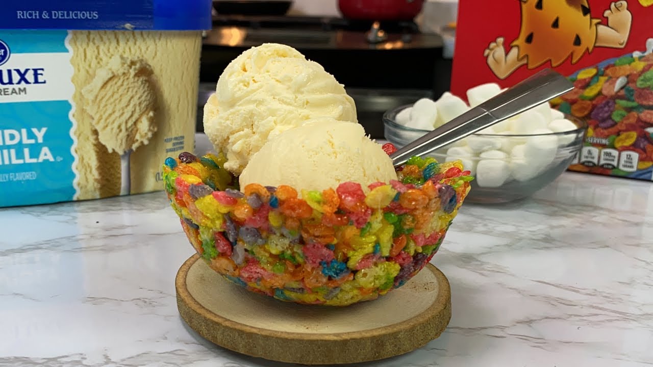 Fruity Pebbles Ice Cream Bowl