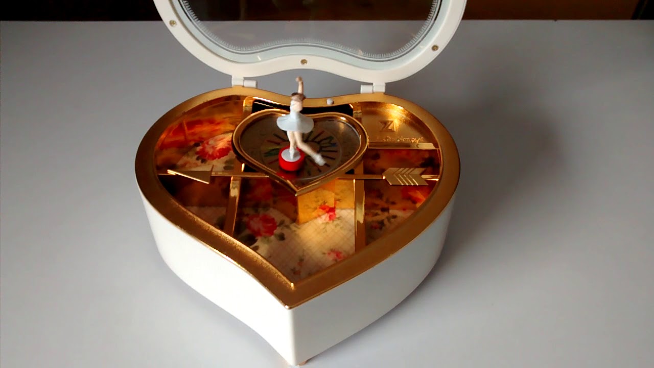 Alhajero Caja Musical en forma de Coraz&oacute;n Gde