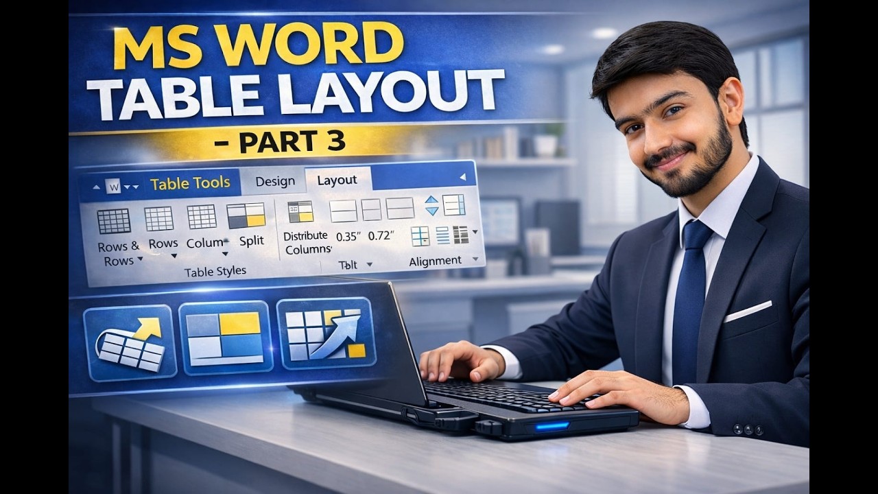 MS Word Table Layout Tutorial (Part 3) | Professional Table Formatting for Office Work 2026
