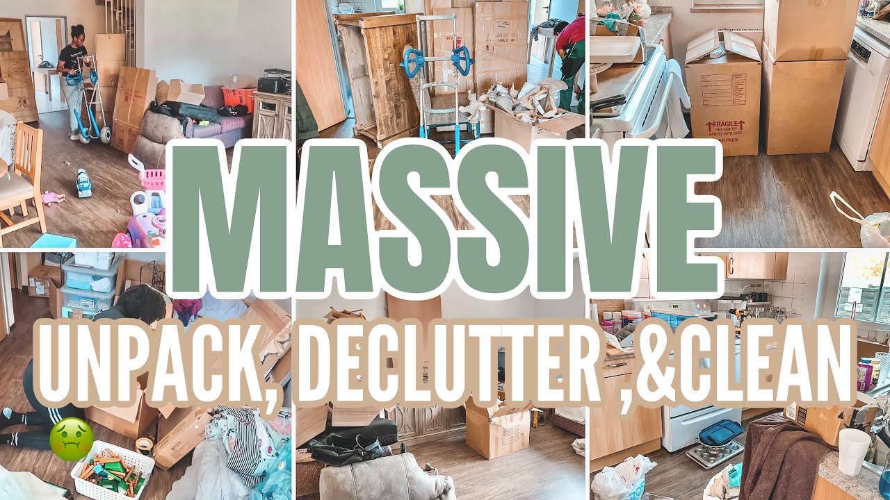 MASSIVE UNPACK DECLUTTER AND CLEAN WITH ME | 2021 CLEAN WITH ME | CLEANING MOTIVATION