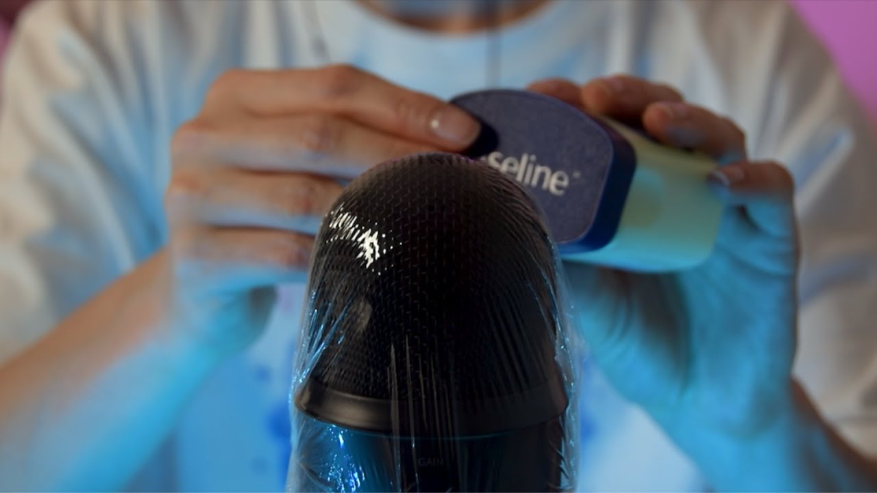 ASMR | Plastic Wrap Over Mic w/ Vaseline 💤 (no talking)