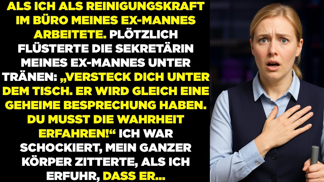 „Versteck dich hier, ich zeige dir etwas“, flüsterte die Assistentin meines Ex – ich erstarrte.