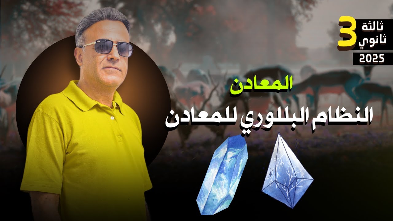 احياء وعلوم الارض  للثانوية العامة 2025 | شرح  المعادن/ النظام البللوري للمعادن