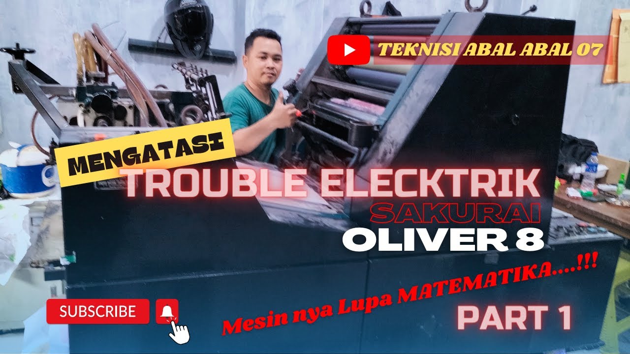 MESIN CETAK OLIVER 8 trouble elektrik part 1