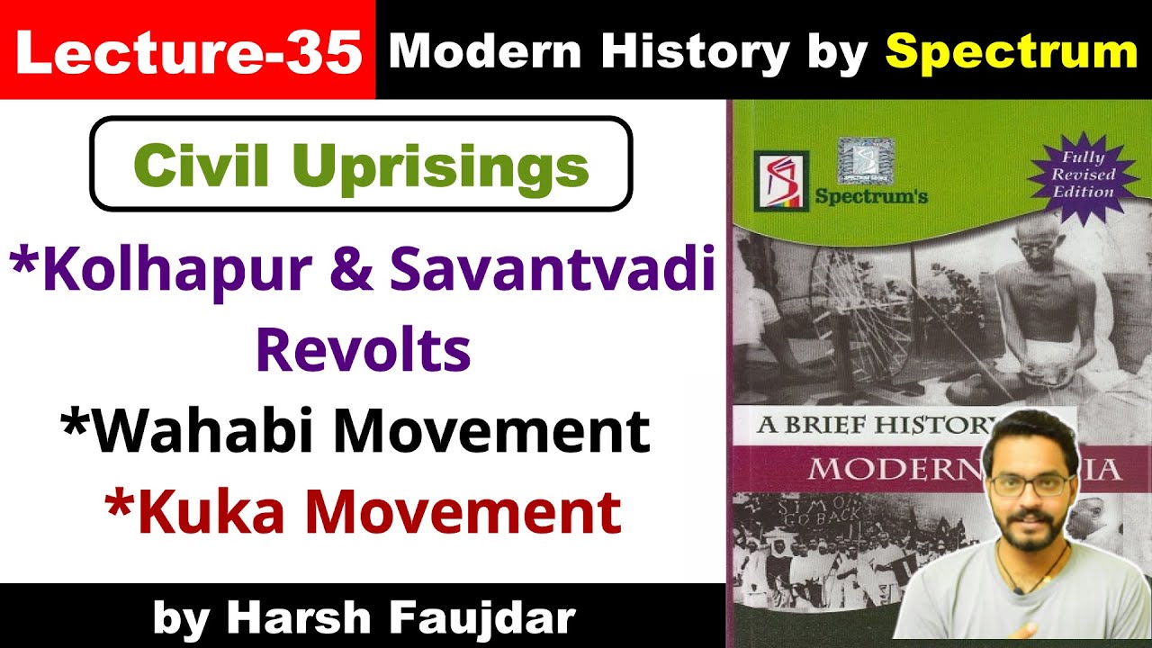 H35- Wahabi Movement, Kuka Movement, Kolhapur & Savantvadi Revolts | Spectrum Modern History UPSC