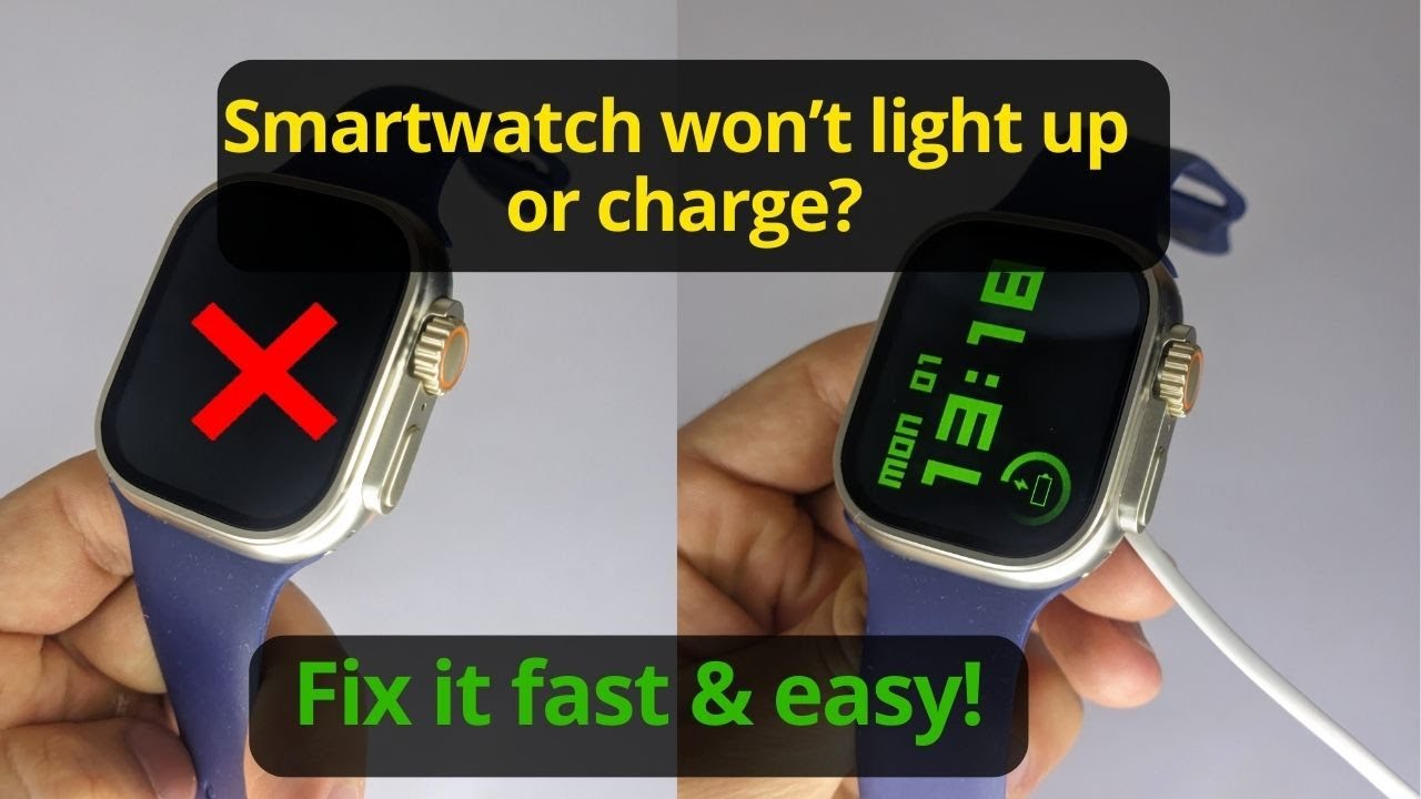 Smartwatch Black Screen or Not Charging, not working? Easy Fix!&rdquo;
