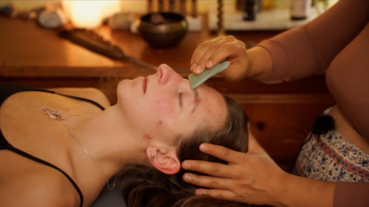 [ASMR] Gentle Gua Sha Face, Neck & Scalp Massage | Earring Styling for Natasha (Real Person)