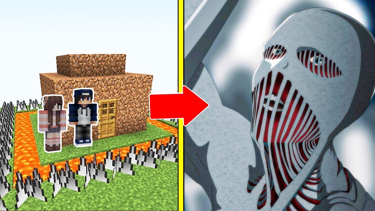 TITAN CHIẾN CHÙY Tấn Công Nhà Được Bảo Vệ Bởi bqThanh và Ốc Trong Minecraft (Titan Warhammer)