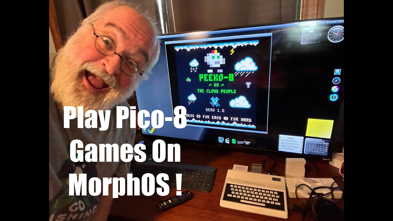 Play Pico-8 Games on MorphOS - Fake-08 - Fantasy Console Amiga Style - AmigaOne X5000 - Retrogaming