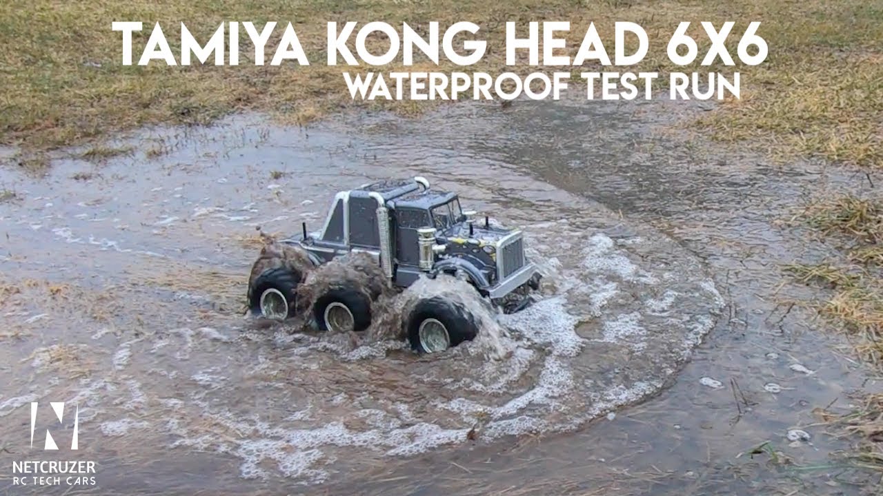 Tamiya Kong Head 6x6 Waterproofing Test Run - Netcruzer RC