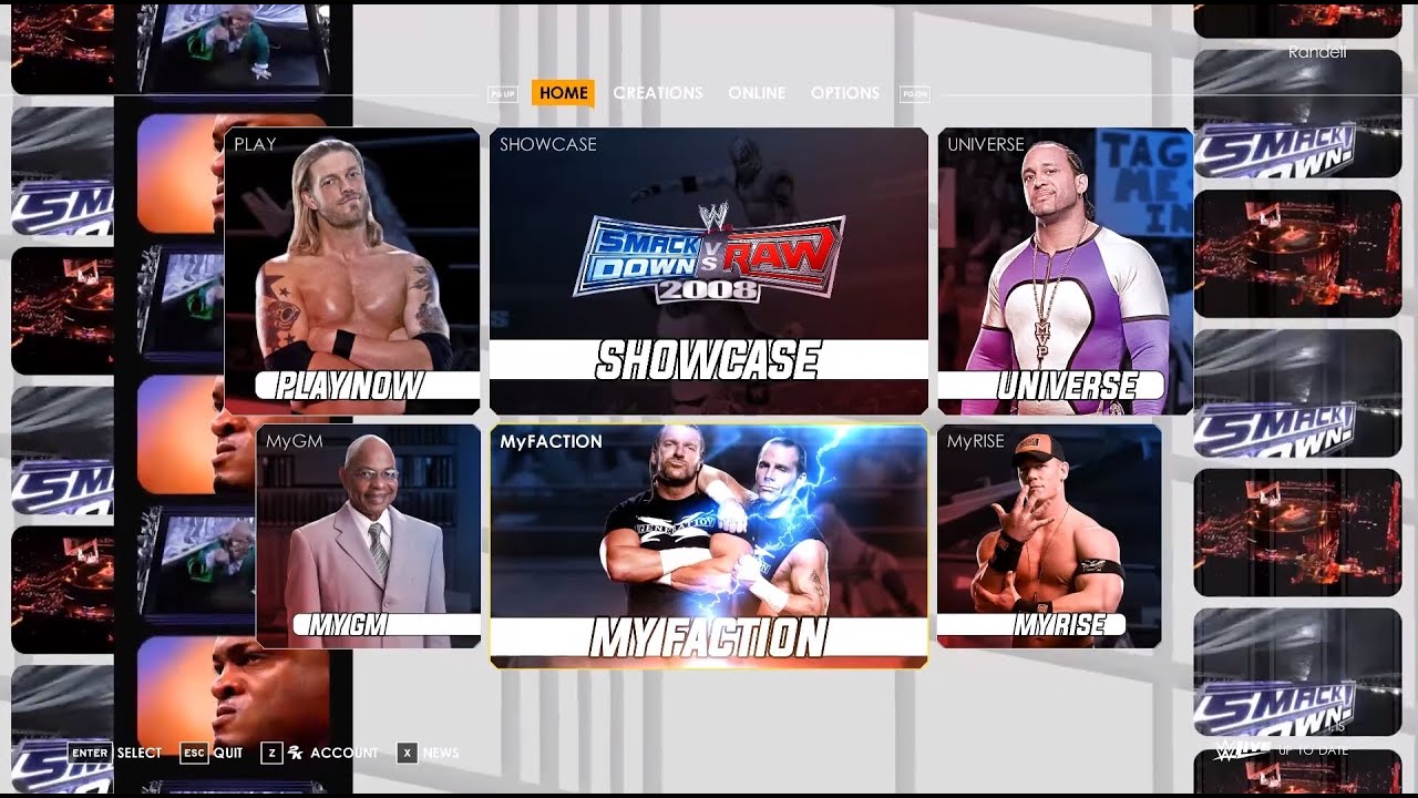 SVR 2008 Menu Mod | WWE 2k22 PC Mod