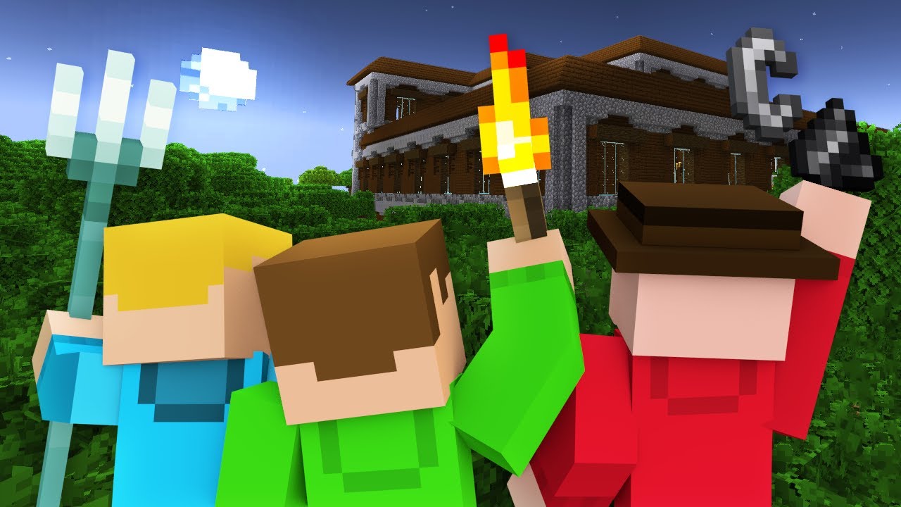Kamraterna ERÖVRAR en Woodland Mansion i Minecraft