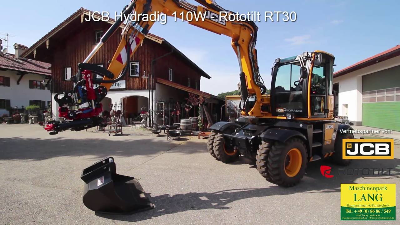 JCB Hydradig 110 W + Rototilt RT30 DEMO @ Lang Machinery