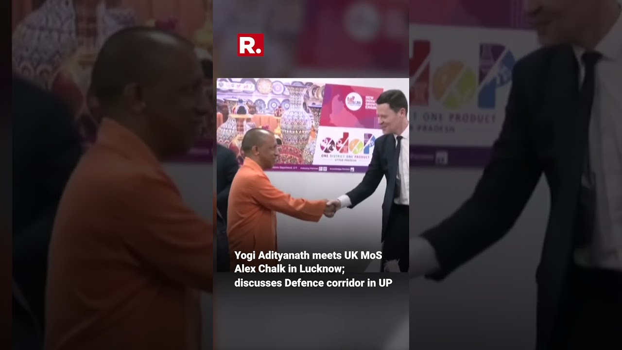CM Yogi Adityanath Meets British MoS Alex Chalk at the Global Investors Summit 