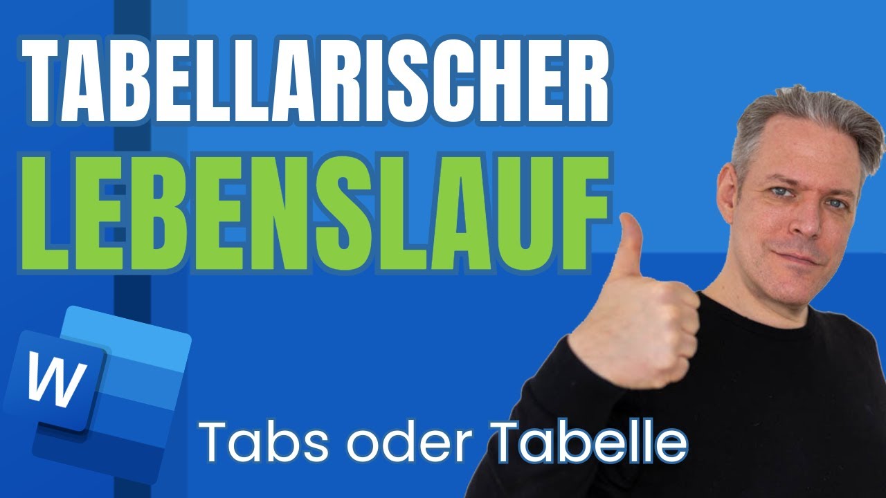 Einfacher tabellarischer Lebenslauf in Word Online (Microsoft 365)