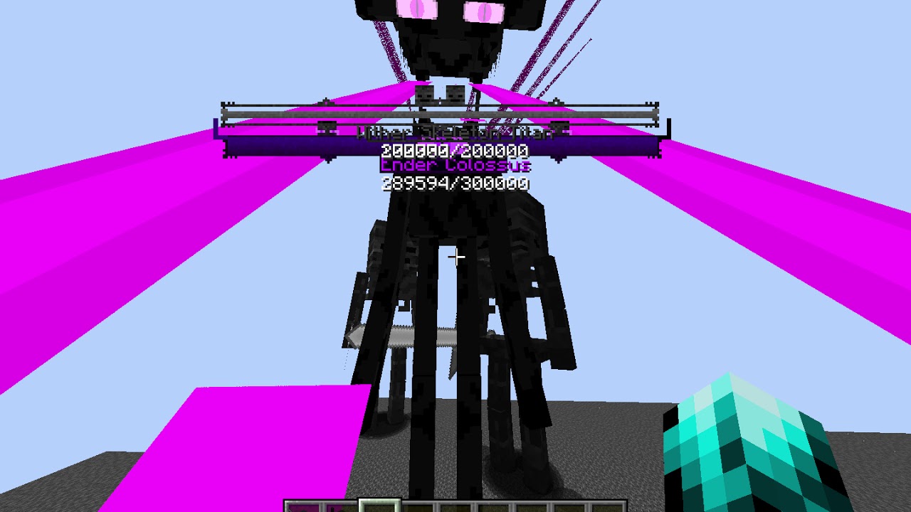 Minecraft Titan Battles: The Wither Skeleton Titan Trio Takes On The Solo Ender Colossus!!