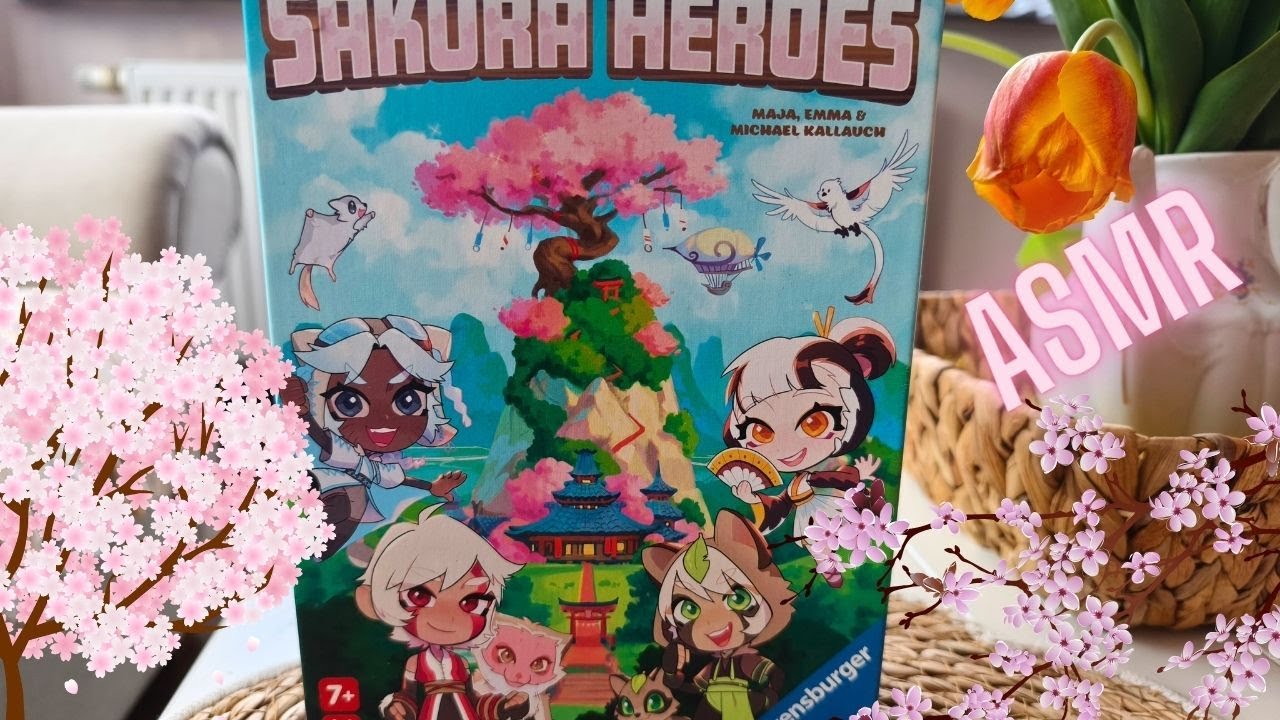 Sakura Heroes Board Game UNBOXING | Intense paper, plastic and wood sounds