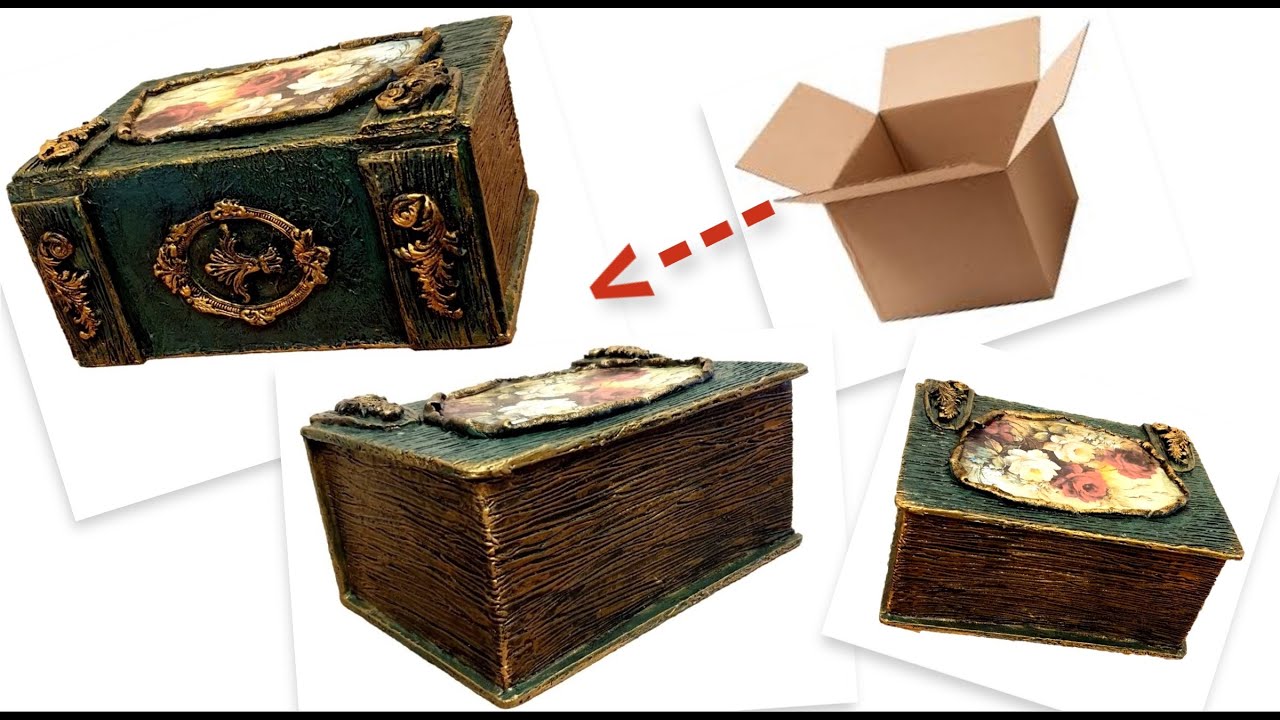 DIY /Beautiful Box Book from recycle cardboard /Cardboard Boxes Crafts