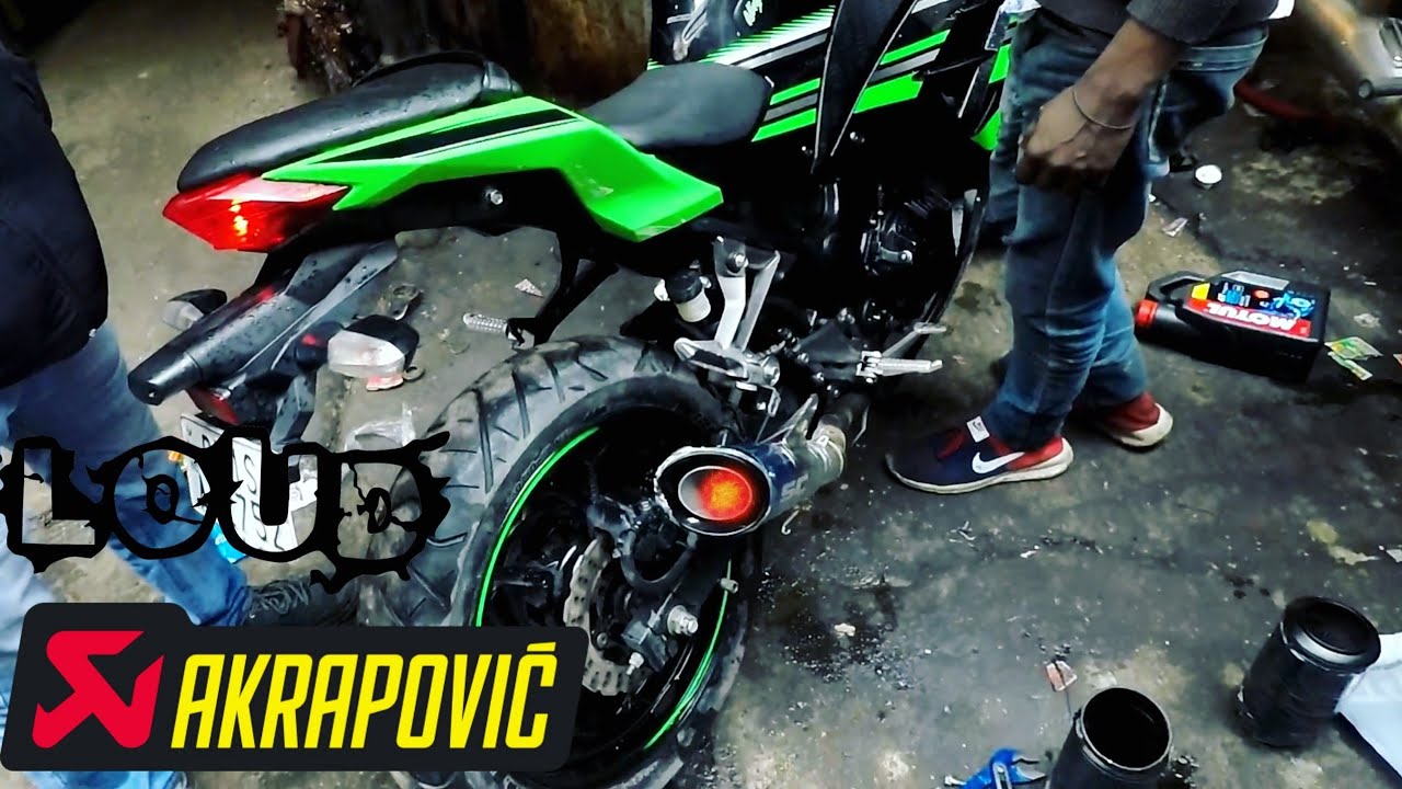 Ninja 300 with ALL AKRAPOVIC EXHAUSTS!! | Exhausts in Cheap Price | Bike Customisation in Delhi