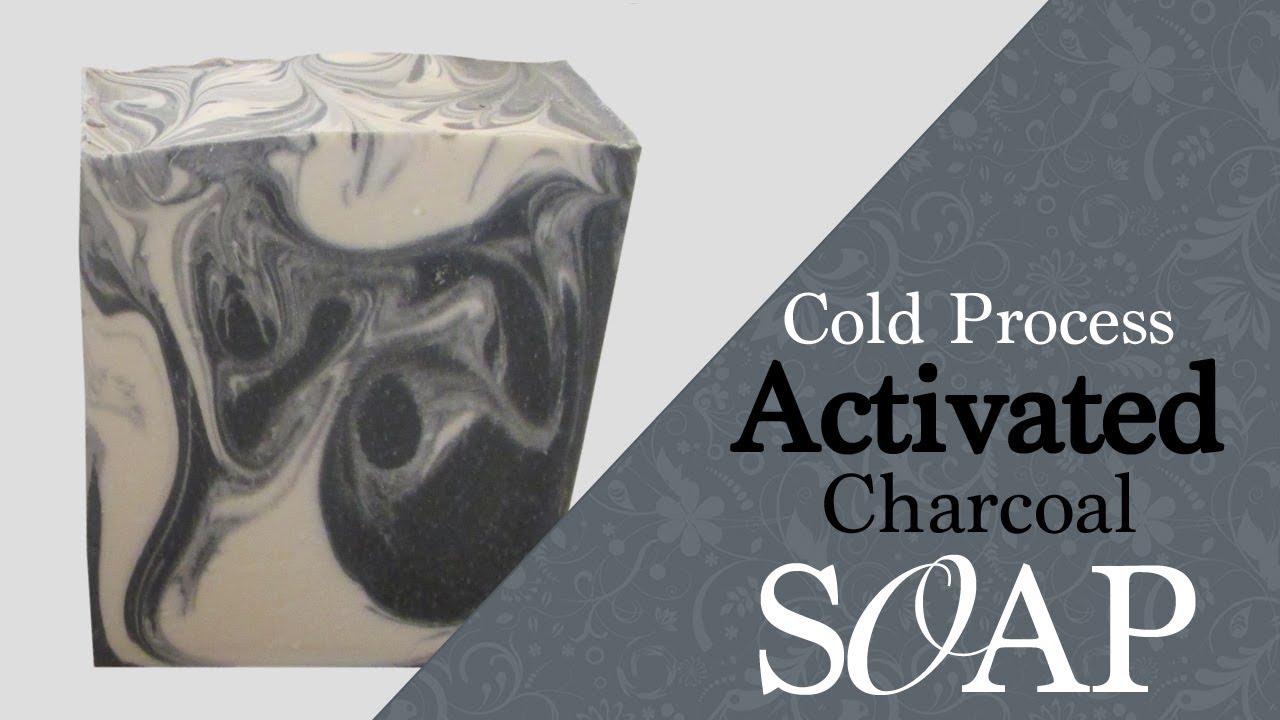 Activated Charcoal Swirl Soap with Tea Tree , Cold Process Soap Making and Cutting