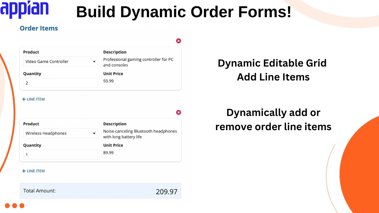 Appian Dynamic Editable Grid Tutorial | Build Custom Line Item Forms Step-by-Step