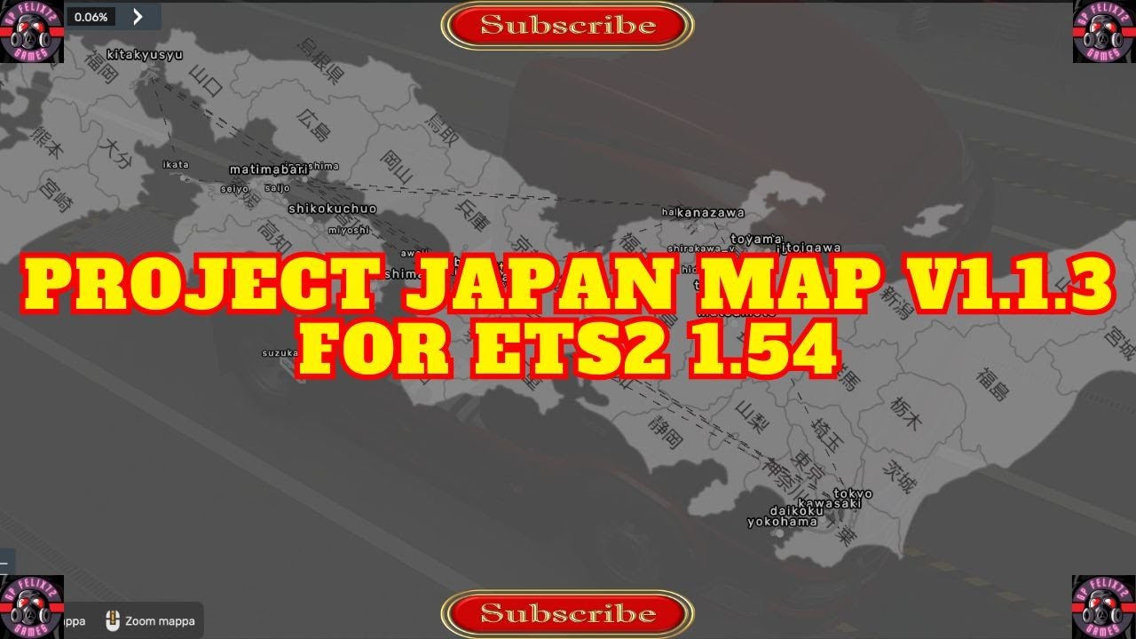 Project Japan Map v1.1.3 for ETS2 1.54