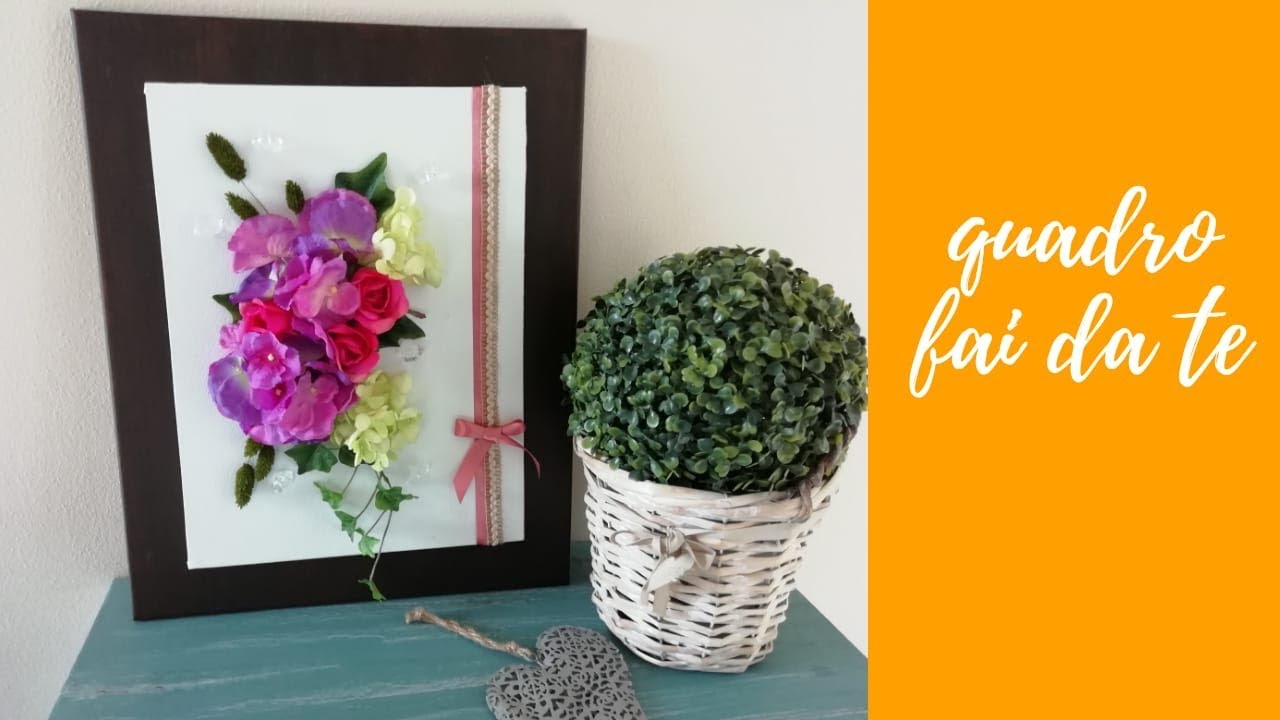Quadro di fiori finti