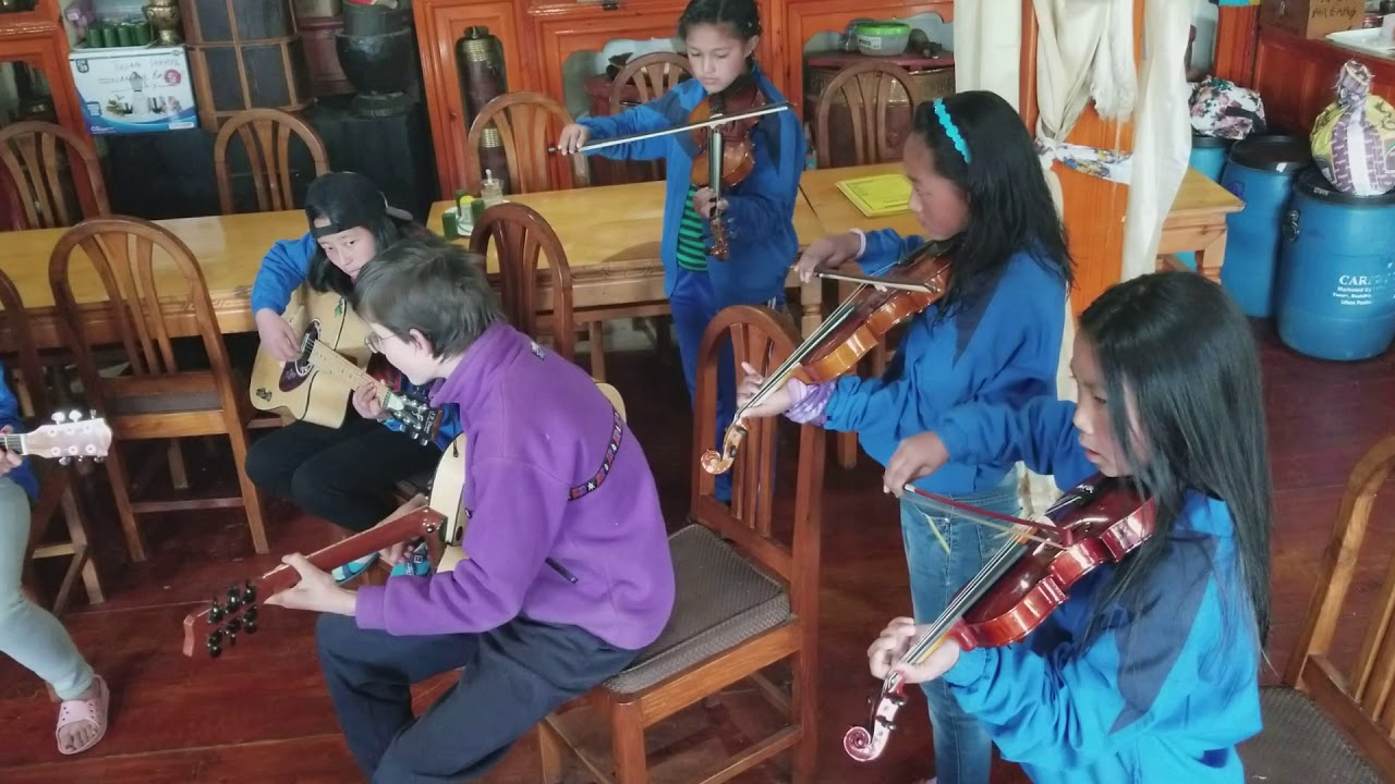 First sherpa children's musician in khumbu
