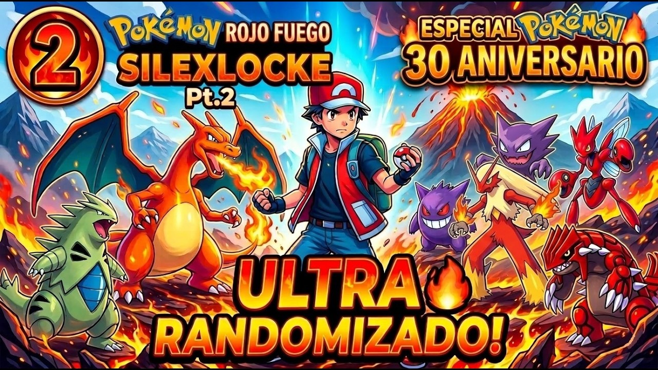 Pokémon Rojo Fuego Silexlocke pt.2 - ULTRA RANDOMIZADO - Especial 30 aniversario Ultra Randomizer 😱🎲