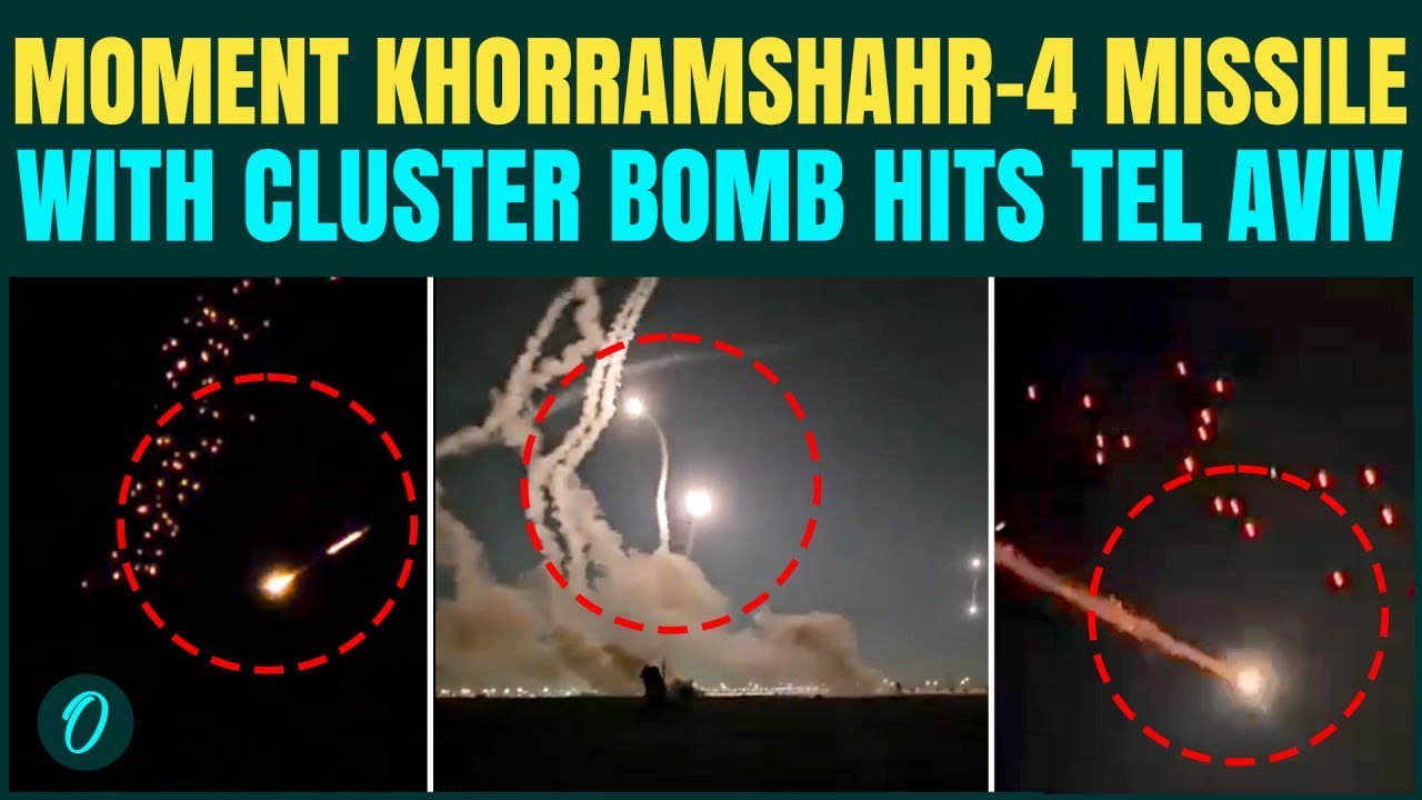 Iran Rains CLUSTER BOMBS On Tel Aviv | Khorramshahr-4 Missile FAILS Israel's Iron Dome | VIDEO