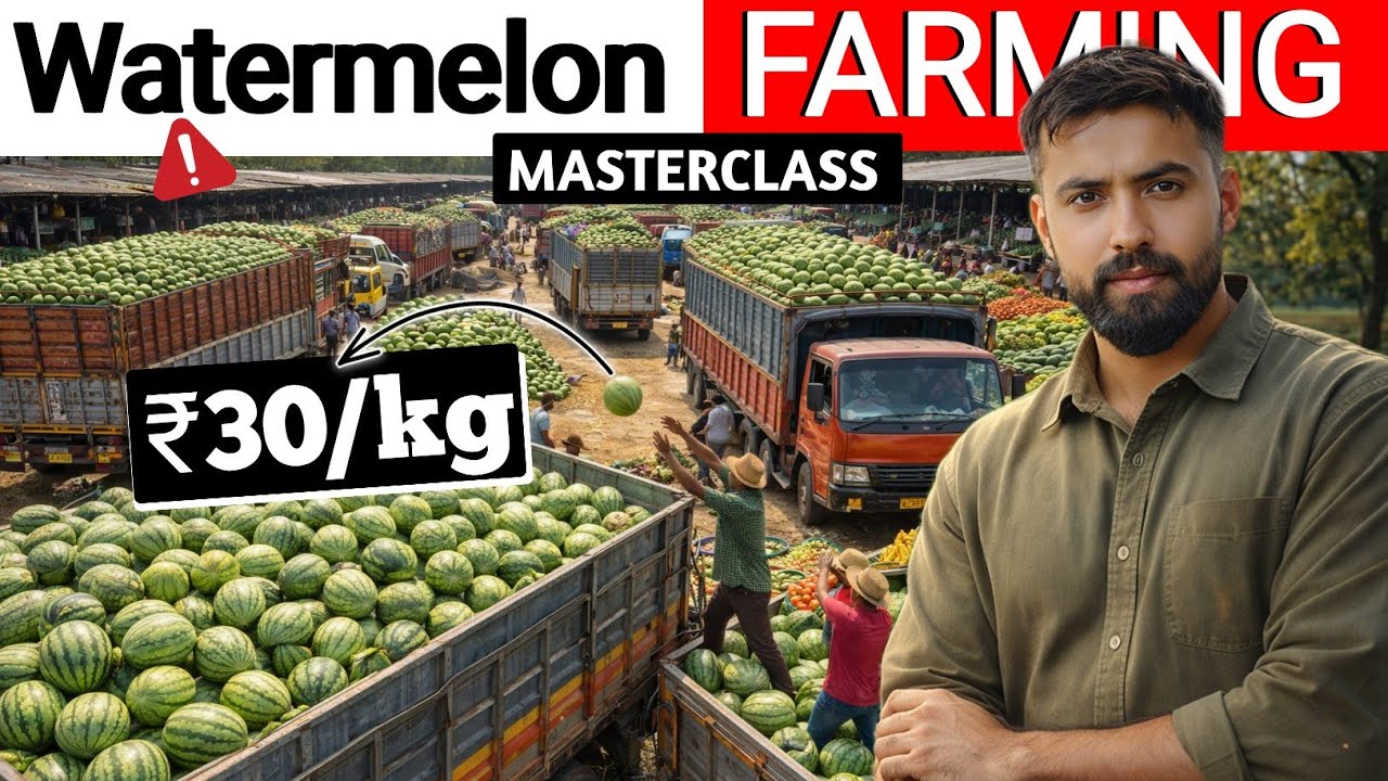  ⚠️Complete Fertigation & Spray Schedule 🍉 Watermelon Farming Masterclass | तरबूज की खेती कैसे करें