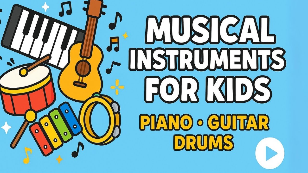 Musical Instruments for Kids 🎹🥁 | Piano, Guitar, Drums & Fun Preschool Music Video | Luli TV