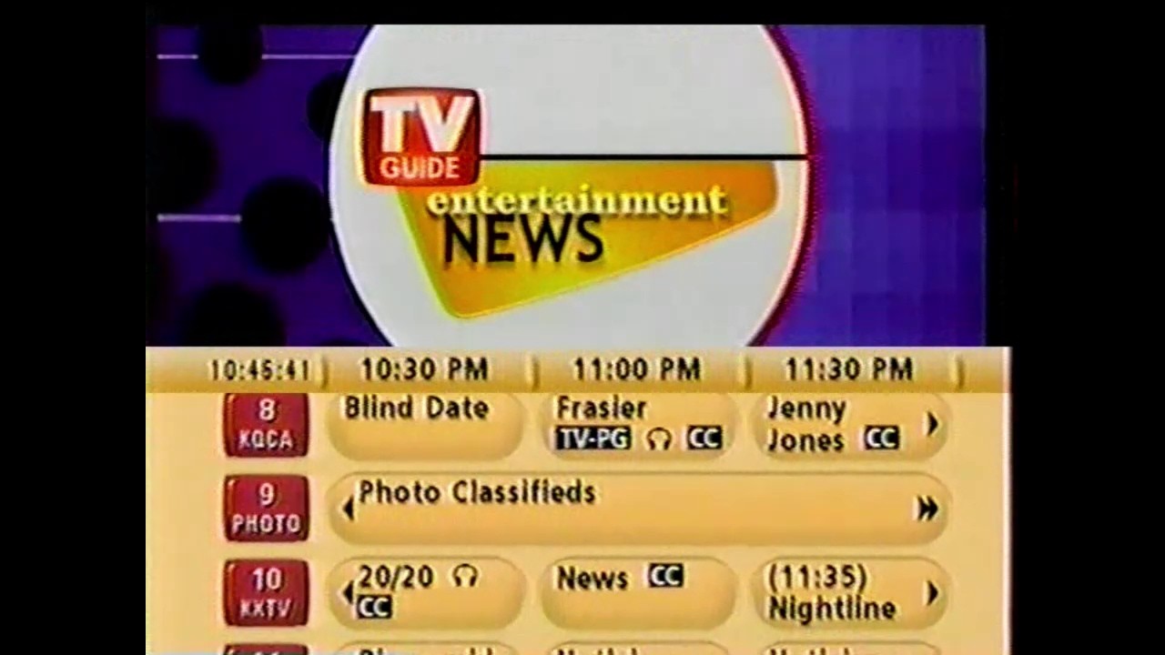 TV GUIDE CHANNEL CHARTER CABLE TURLOCK, CA May 10 2000