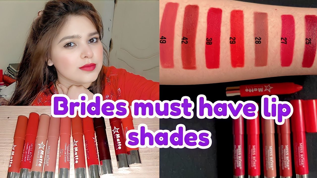 Brides must have affordable lip shades | miss rose cosmetics lip crayon lipsticks @missrosecompk