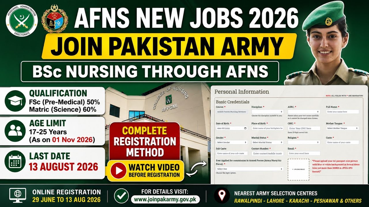 How To Apply For AFNS 2026 Online Registration | AFNS Initial Test Preparation 2026 | AFNS Jobs 2026