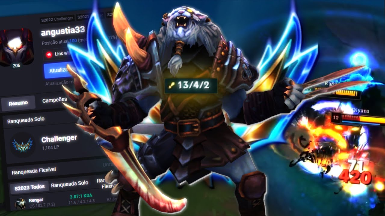COMO UM CHALLENGER RENGAR BR JOGA NO LOW ELO [EXPLICATIVA]