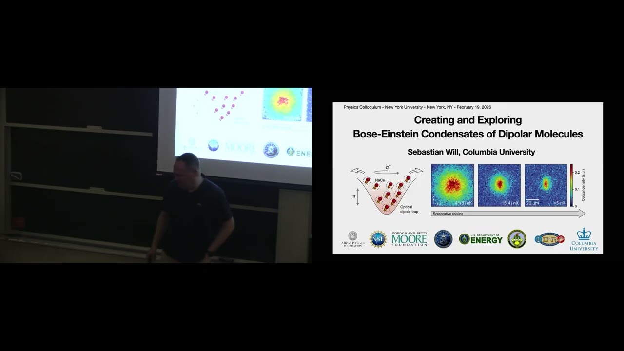 Colloquium Feb 19, 2026 - Creating and Exploring Bose-Einstein Condensates of Dipolar Molecules